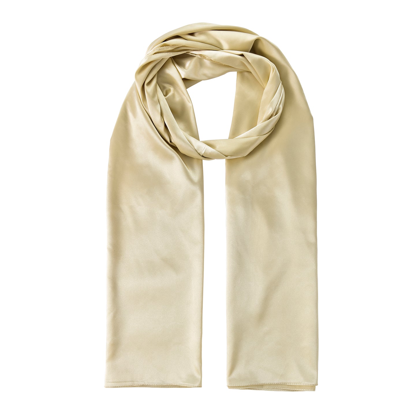 Scarf satin long off white