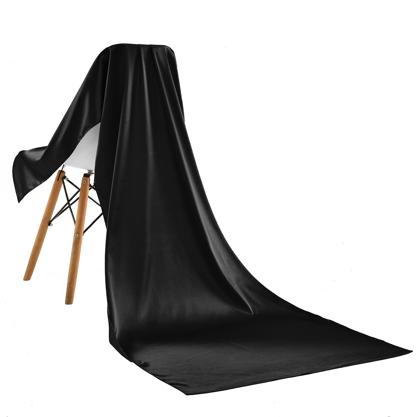 Scarf satin long black