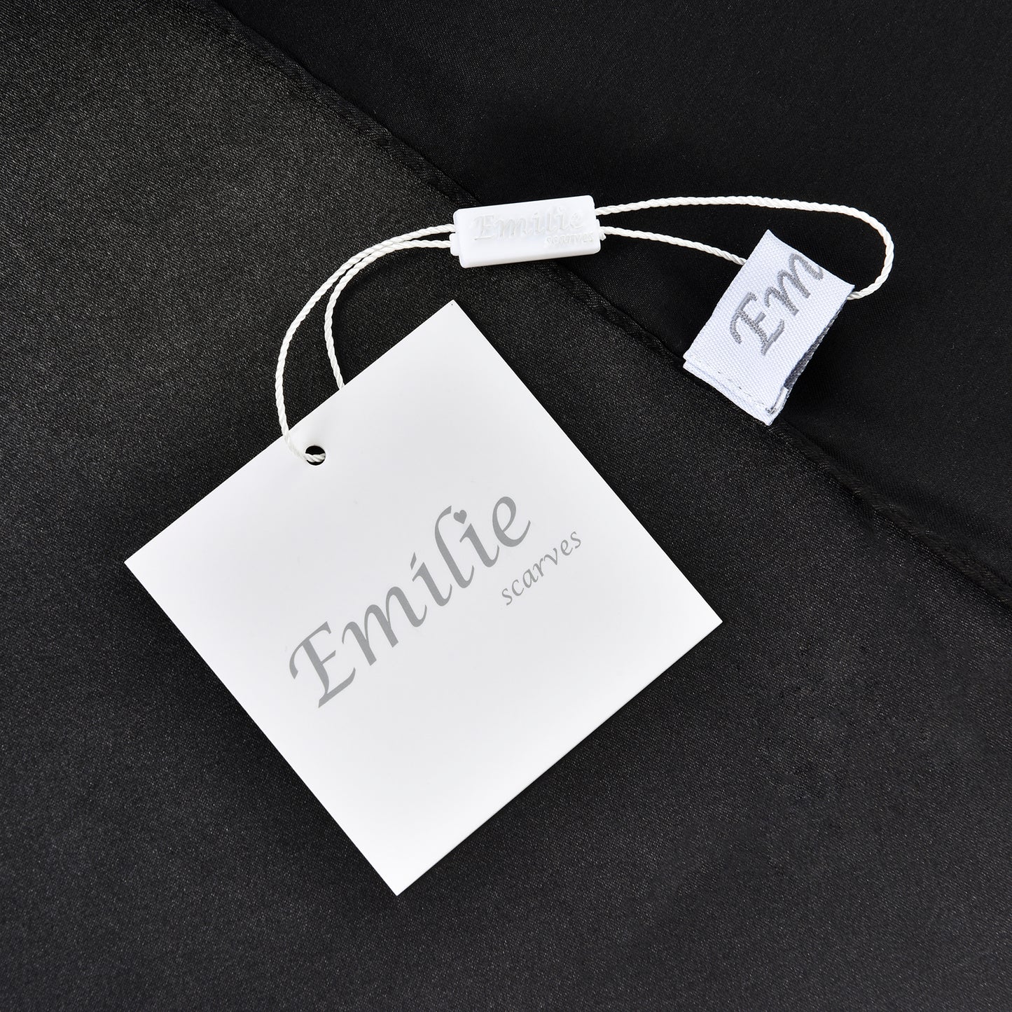 Scarf satin long black