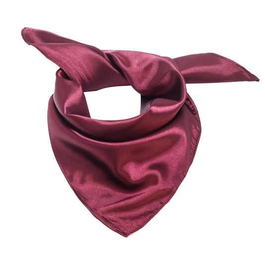 Square satin scarf fuchsia wine red burgundy