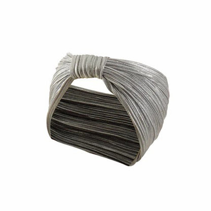 Haarband satijn zilver