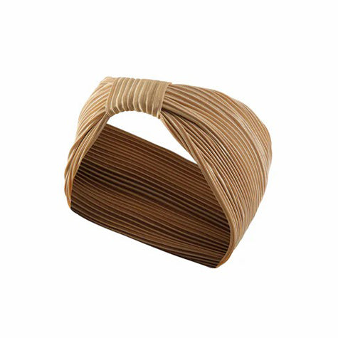 Haarband satijn lichtgoud