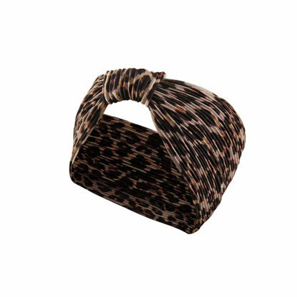 Haarband satijn panterprint