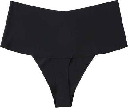 Thong high waist 5 pieces black