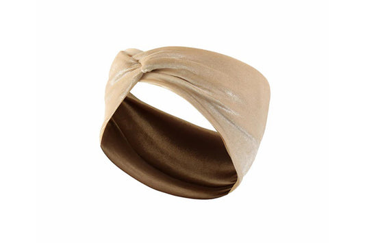Haarband fluweel champagne