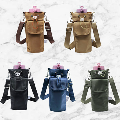 Sports water bottle bags–adjustable shoulder strap - Water-Resistant (23x14cm)-green