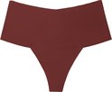 Thong high waist  5 pieces brown