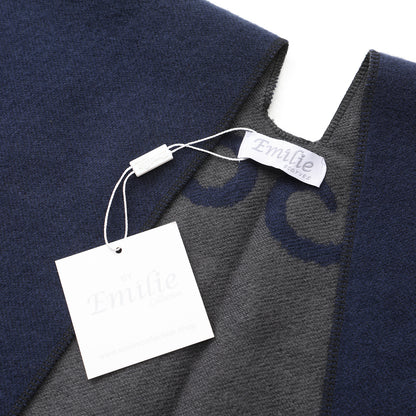 Winter Poncho navy blue