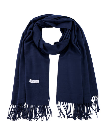 Pashmina sjaal marineblauw