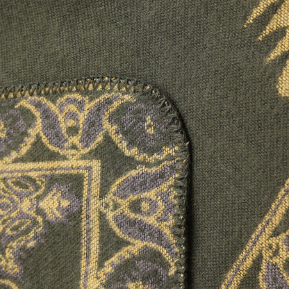 Winter Poncho  green and yellow