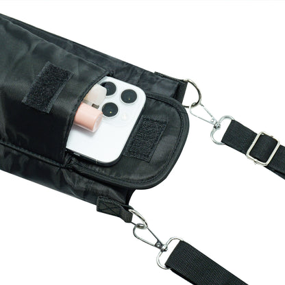 Sports water bottle bags–adjustable shoulder strap - Water-Resistant (23x14cm)-black