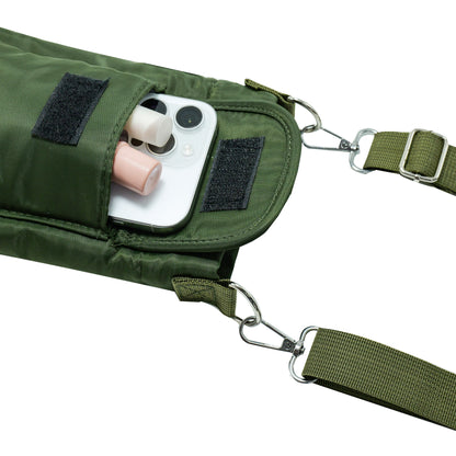 Sports water bottle bags–adjustable shoulder strap - Water-Resistant (23x14cm)-green