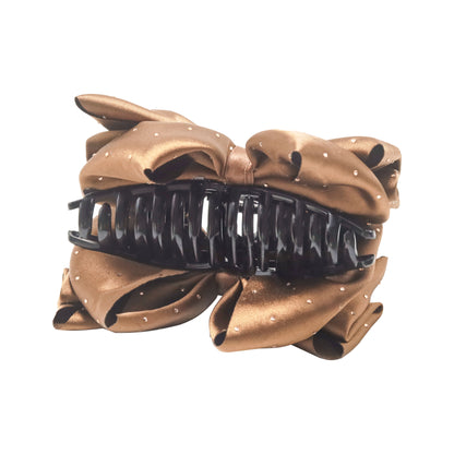 Hair clip brown bow