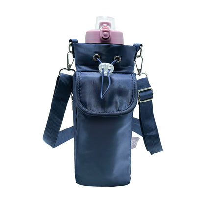 Sports water bottle bags–adjustable shoulder strap - Water-Resistant (23x14cm)-blue