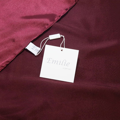 Square satin scarf fuchsia wine red burgundy