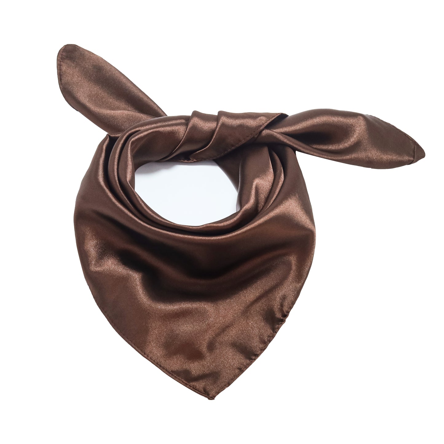 Square satin scarf fuchsia brown