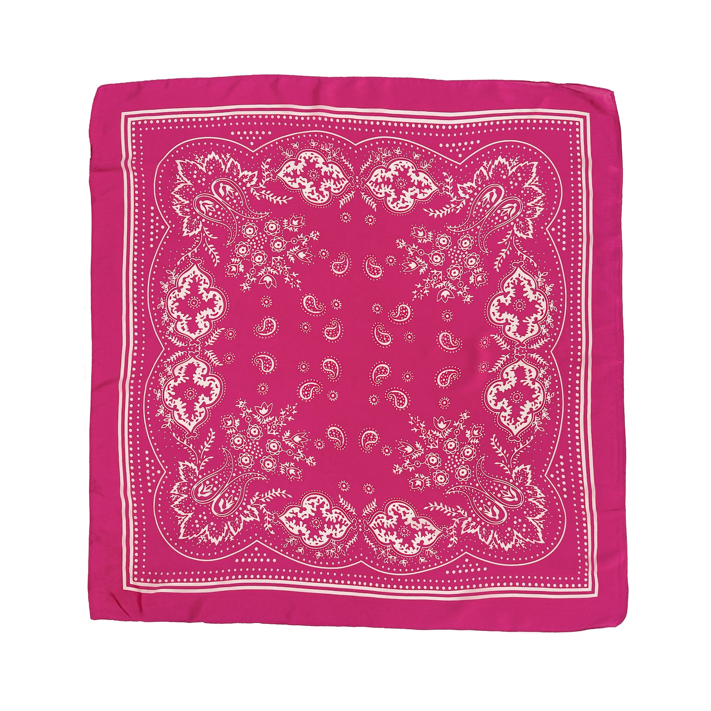 Square scarf pink print 70 x 70 cm