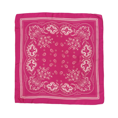 Square scarf pink print 70 x 70 cm