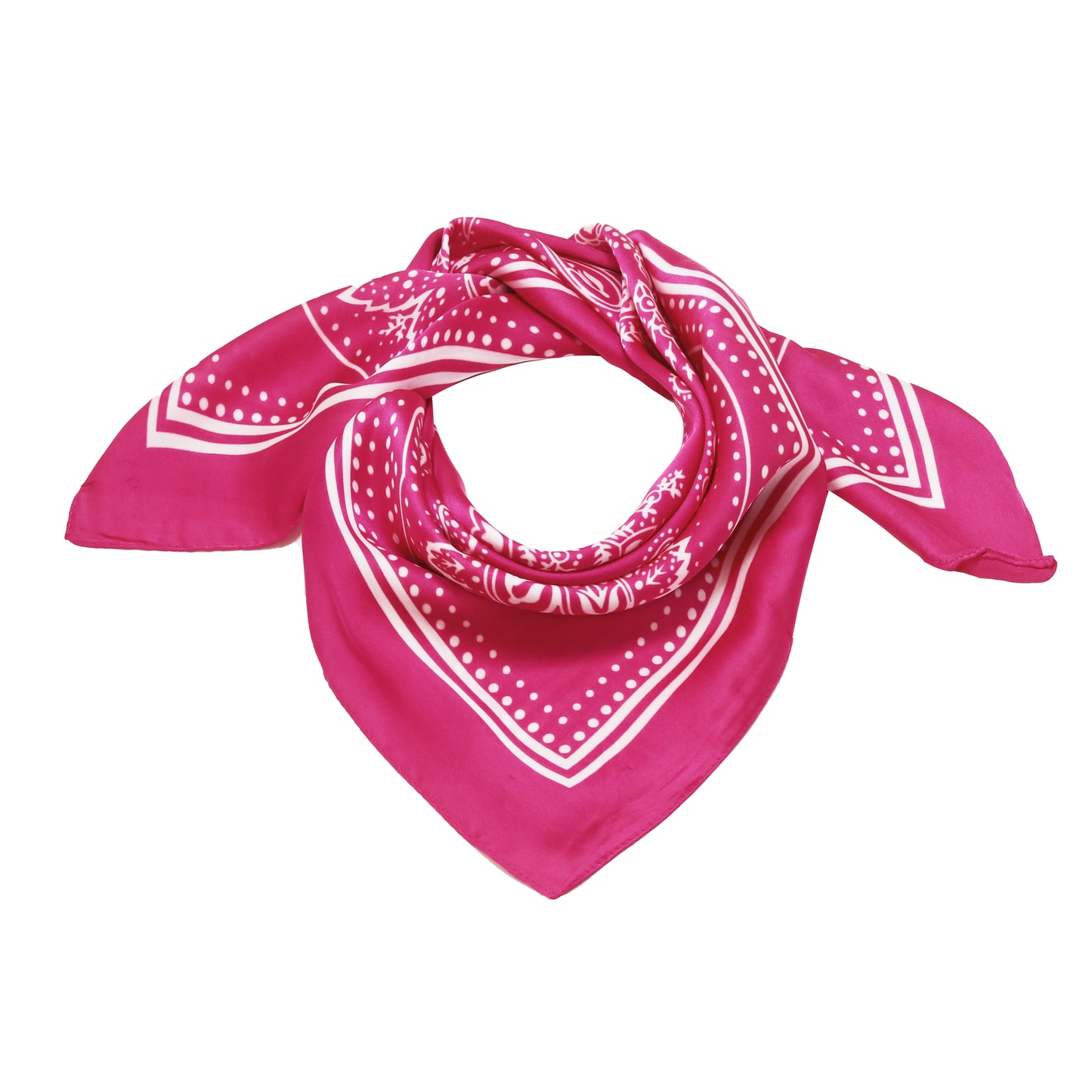 Square scarf pink print 70 x 70 cm