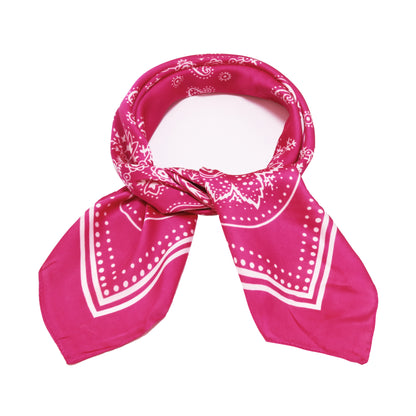 Square scarf pink print 70 x 70 cm
