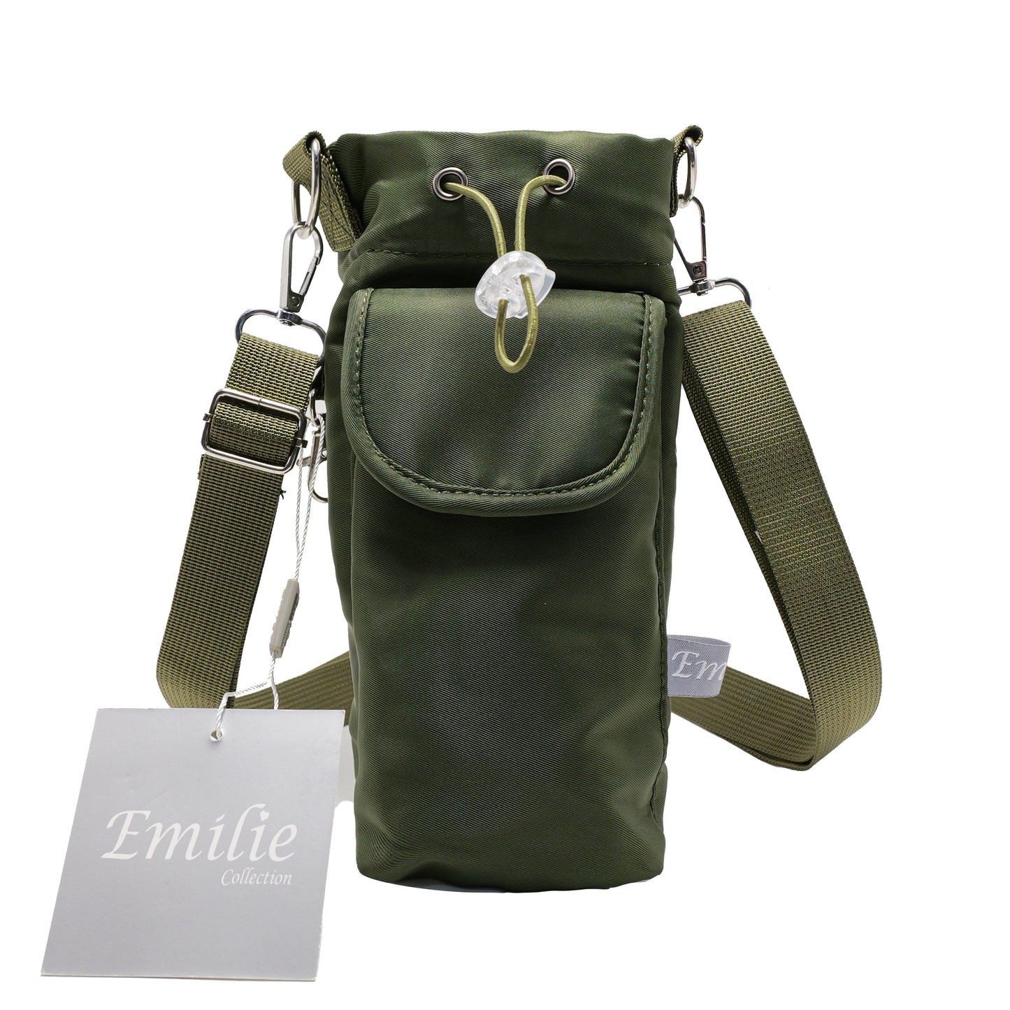 Sports water bottle bags–adjustable shoulder strap - Water-Resistant (23x14cm)-green