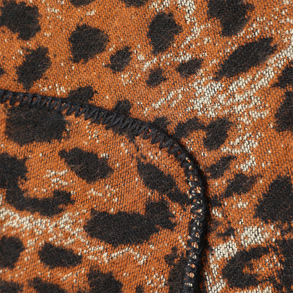 Winter Poncho leopard print