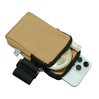Sports Arm Phone Belt – Water-Resistant Running Armband (17x9cm)-beige