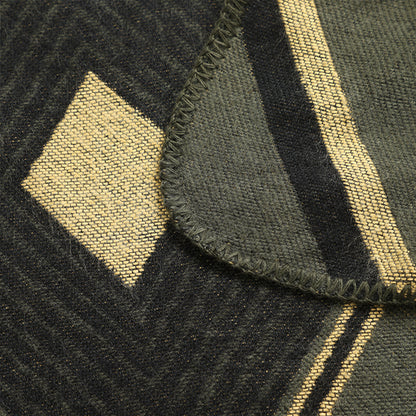 Winter Poncho green stripes