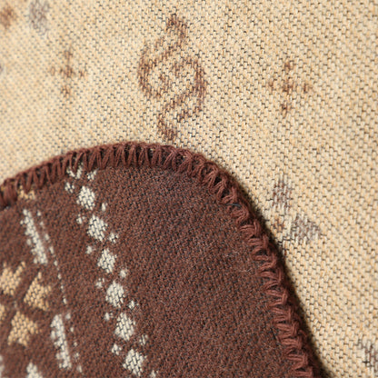 Winter Poncho brown flower print