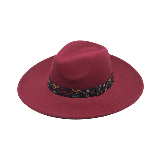 Fedora Hat burgundy red