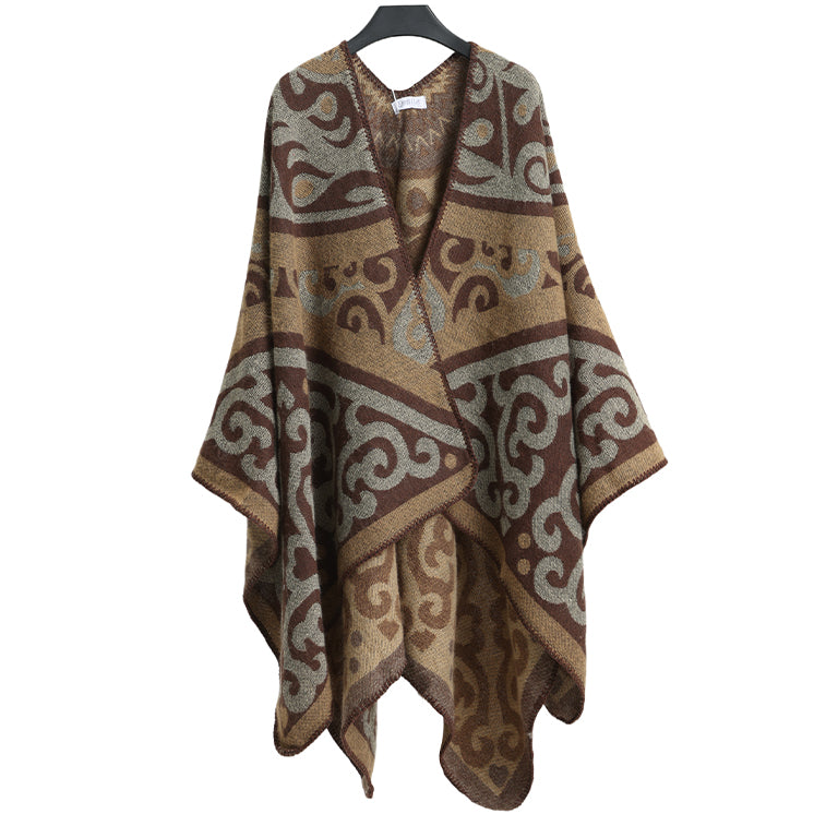 Winter Poncho brown