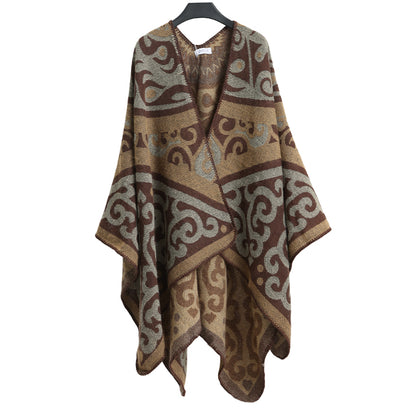 Winter Poncho brown