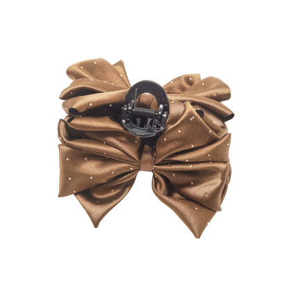 Hair clip brown bow