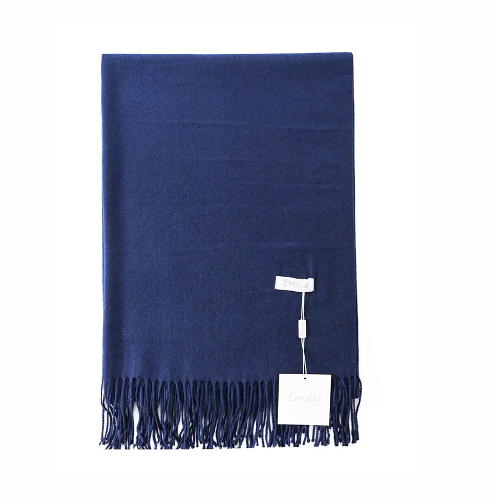 Pashmina sjaal marineblauw