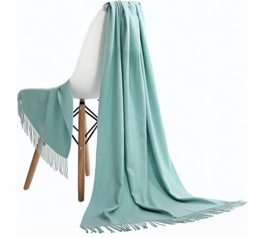 Pashmina scarf dark mint green