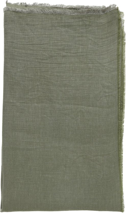 Pareo linen mix 190X120CM olive green