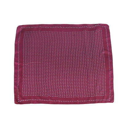 Scarf satin  burgundy  print  square 70 x 70 cm