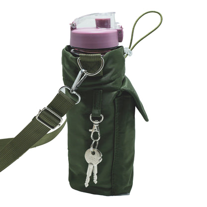 Sports water bottle bags–adjustable shoulder strap - Water-Resistant (23x14cm)-green