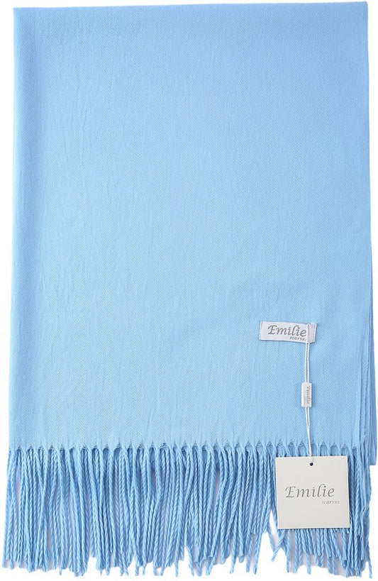 Pashmina  light blue 200X70CM 100% recycled polyester