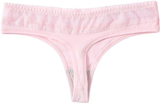 Thong 5 pieces cotton lace