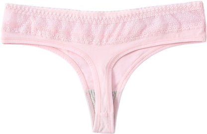 Thong 5 pieces cotton lace