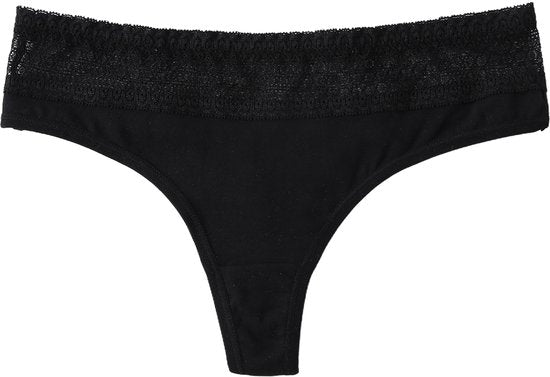 Thong 5 pieces cotton lace