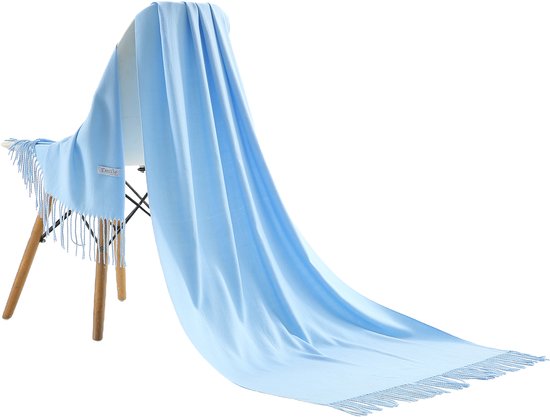 Pashmina  light blue 200X70CM 100% recycled polyester