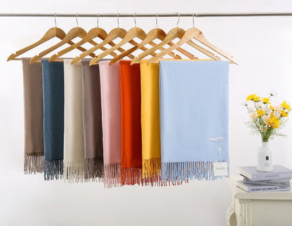 Black pashmina shawl 200X70CM 100% recycled polyester
