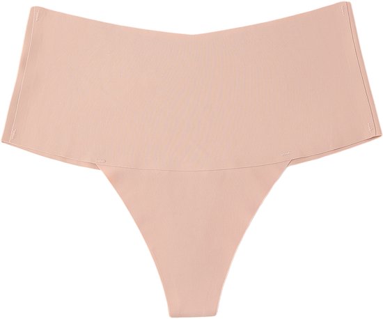 thong high waist 5 pieces beige