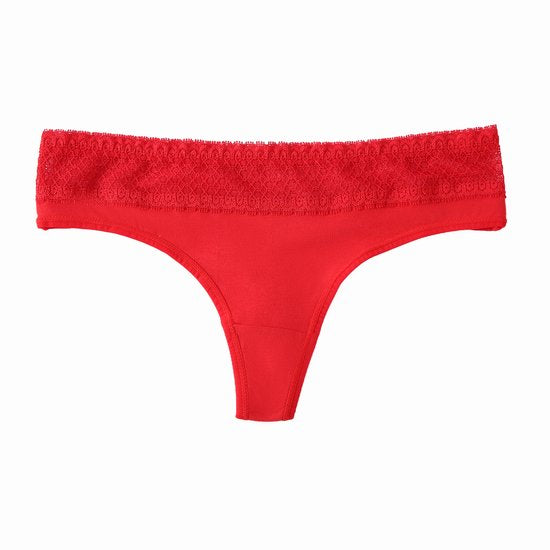 Thong 5 pieces cotton lace