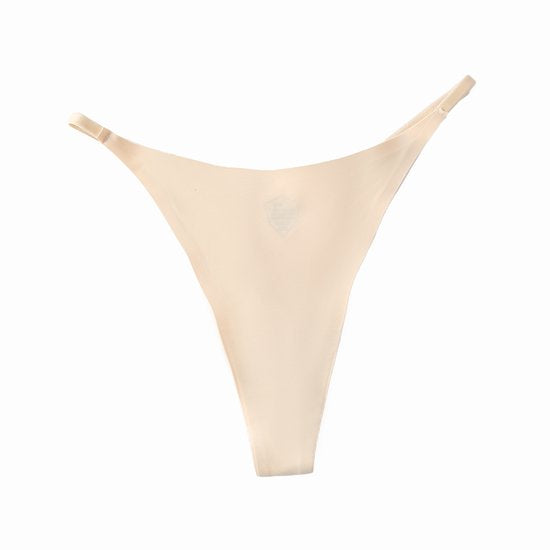 Thong Set of 5 Minimalist with narrow band beige