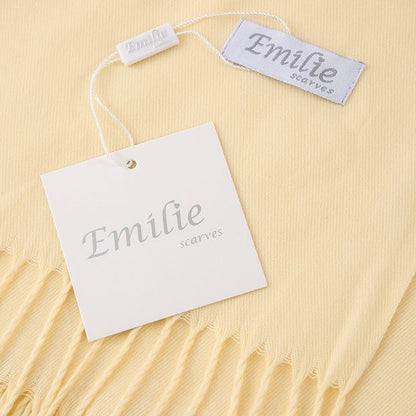 Vanilla yellow  shawl  pashmina  200X70CM 100% recycled polyester