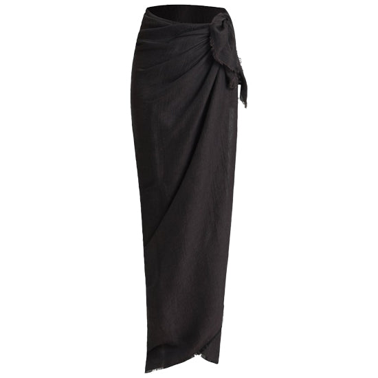 Pareo linen mix 190X120CM Black