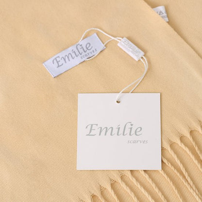 Beige shawl pashmina XL 100% recycled polyester 220X90CM